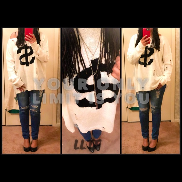 Distressed Soft $ Sweater - Picture 6 of 8